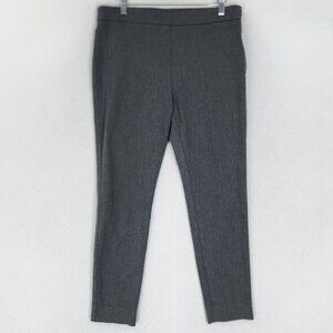 Ann Taylor Pants Womens 8 Gray Skinny Leg Side Zip Mid Rise Flat Front Stretch